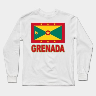 The Pride of Grenada - National Flag Design Long Sleeve T-Shirt